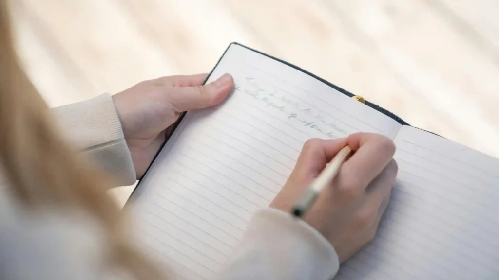 digitale Tagebücher, Frau Tagebuch schreibend