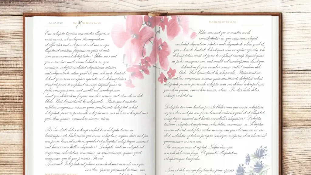 Warum du ein hochwertiges Tagebuch nutzen solltest, illustriert mit Blumen
