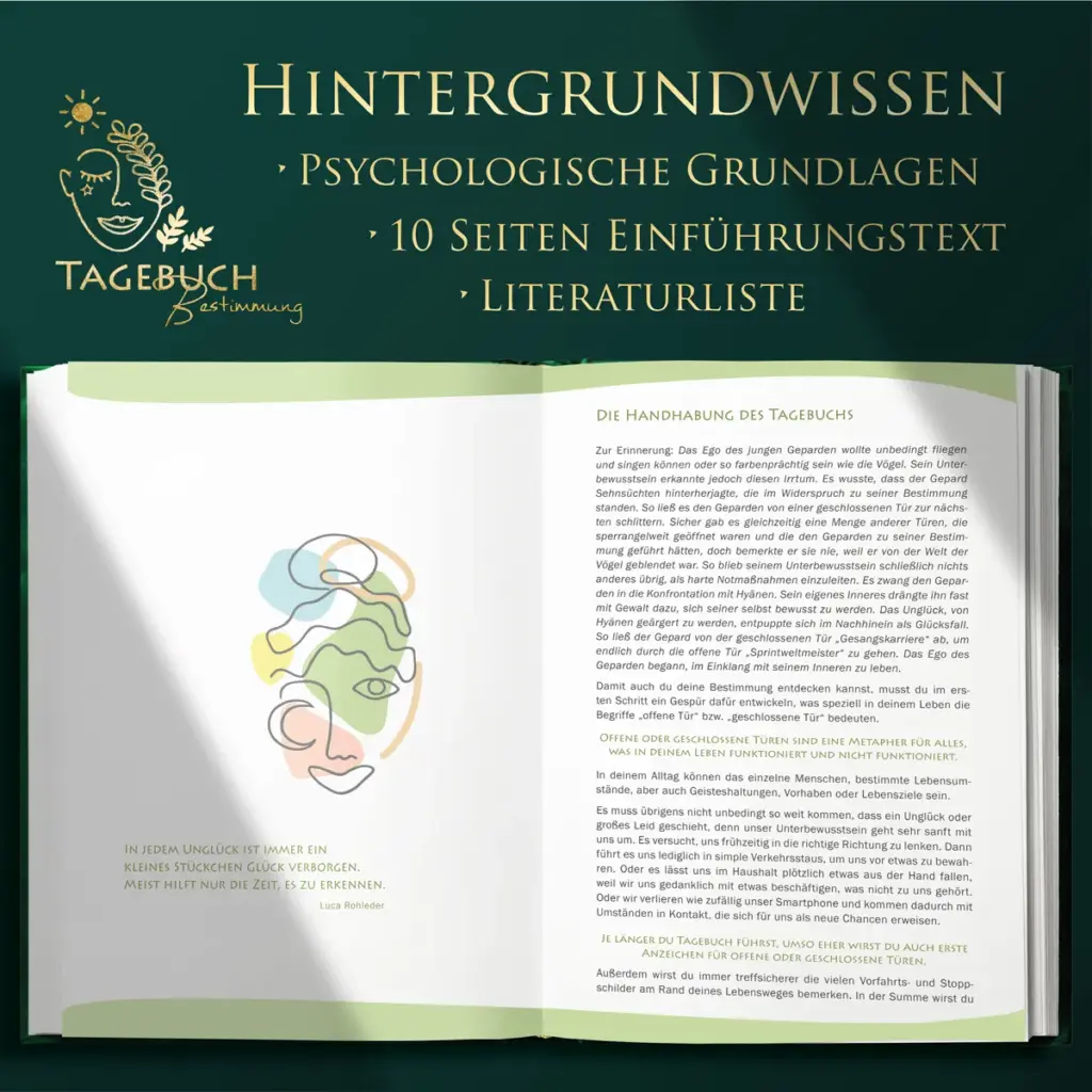 Achtsamkeitstagebuch: Erkenne die offenen Türen, die dich zu deiner Bestimmung führen, Innenansicht