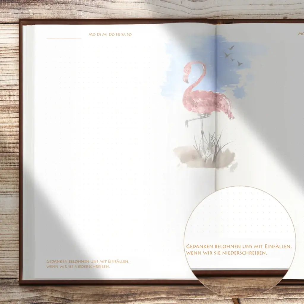 Schönes Tagebuch, illustriert mit Aquarellmalerei und schönen Sprüchen zum Nachdenken, LUCA TAGEBUCH, Innenansichten 04