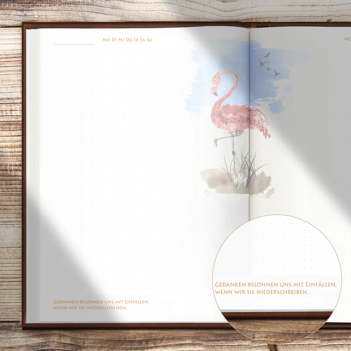 Schönes Tagebuch, illustriert mit Aquarellmalerei und schönen Sprüchen zum Nachdenken, LUCA TAGEBUCH, Bild04